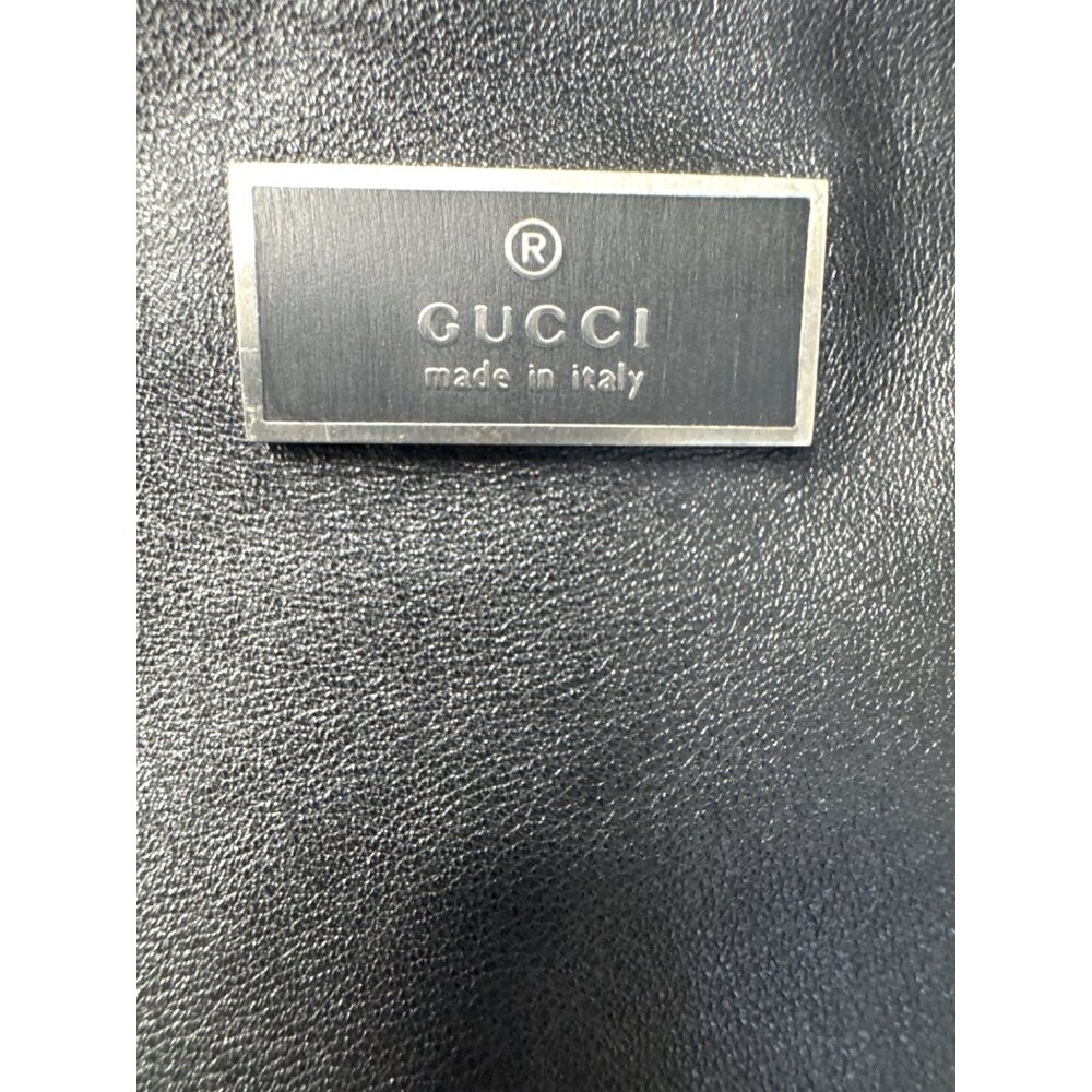 Gucci Black Leather Handbag With Adjustable Strap Made In Italy - Picture 2 of 7